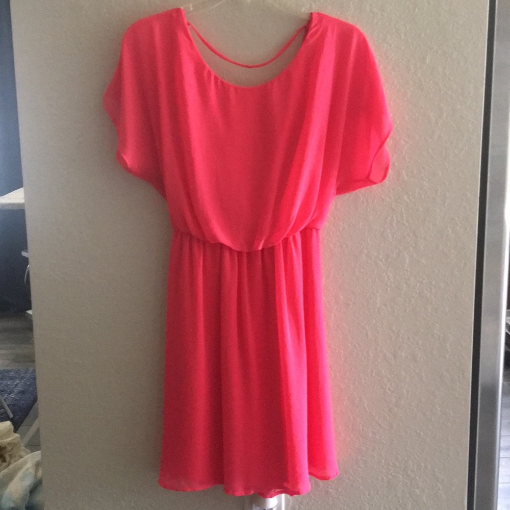 Hot pink dress